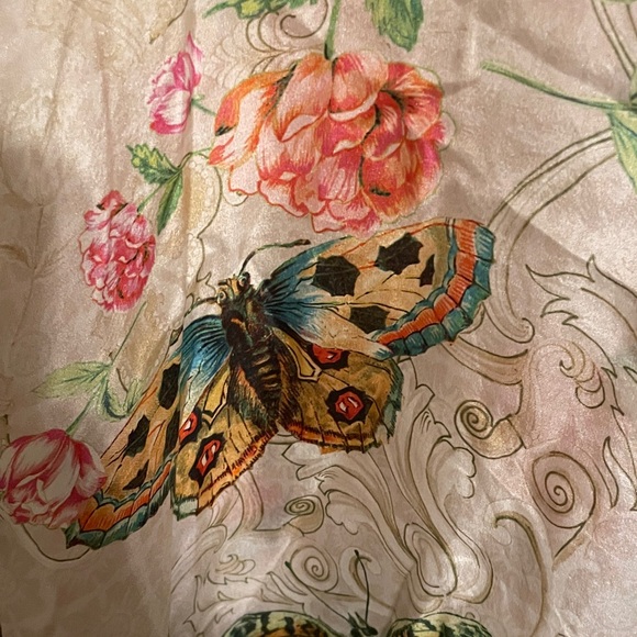 Johnny Was Multicolor Floral and Butterfly Blouse - Picture 3 of 4